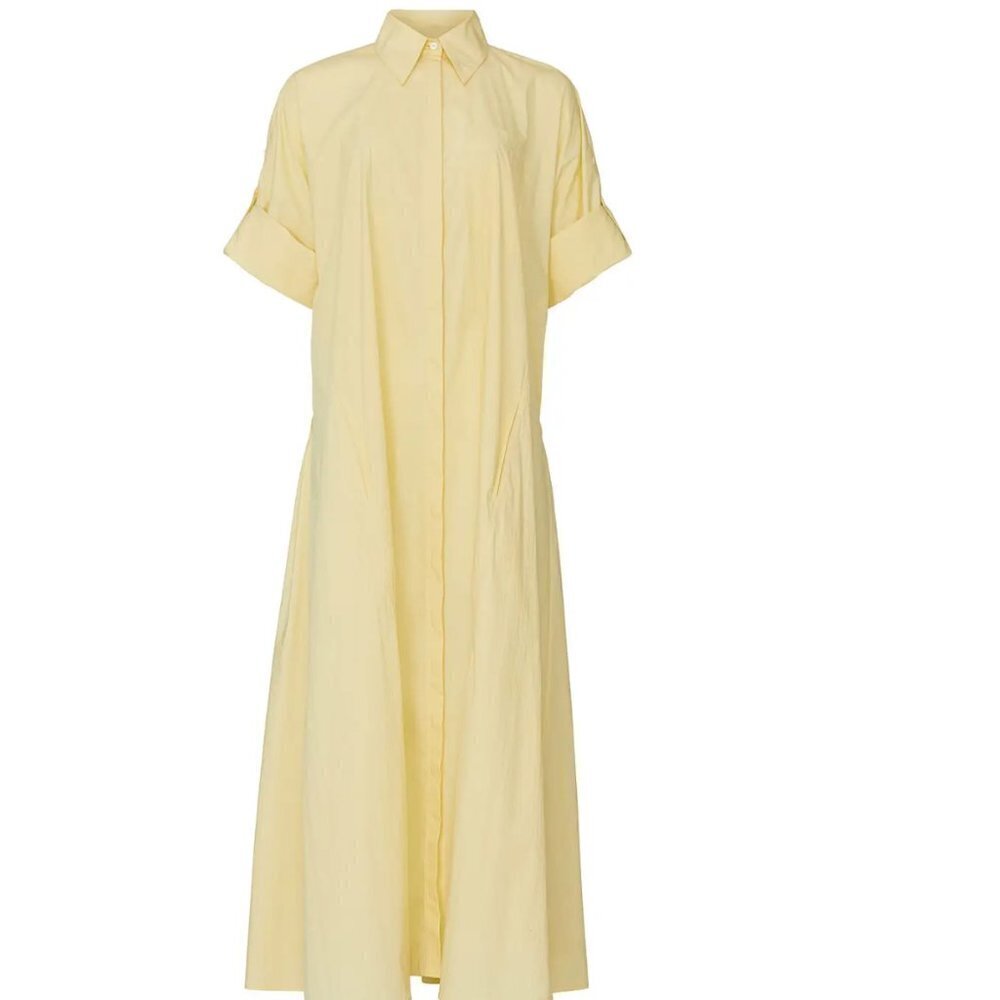 CO Collared Maxi Shirtdress A Line Oversized Yellow Size S